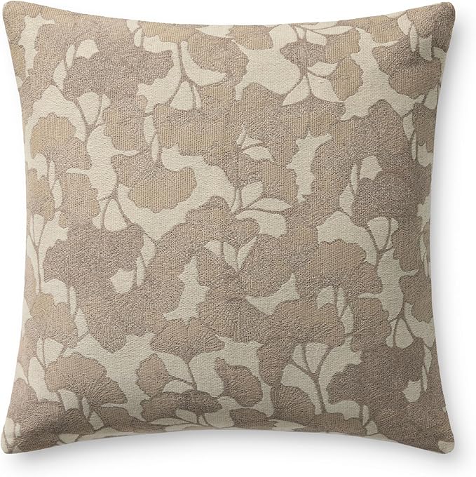 Loloi Chris Loves Julia Fawn Collection PCJ0032 Ivory/Silver 20'' x 20'' Cover Only Pillow