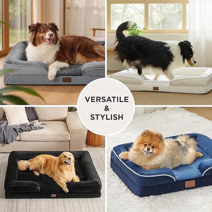 Bedsure XL Orthopedic Dog Bed for Extra Large Dogs - Washable XLarge Dog Cat Bed Waterproof, Comfort Dogs Couch Sofa with Washable Removable Cover, Pet Bed with Nonskid Bottom, Moss Green, 42"