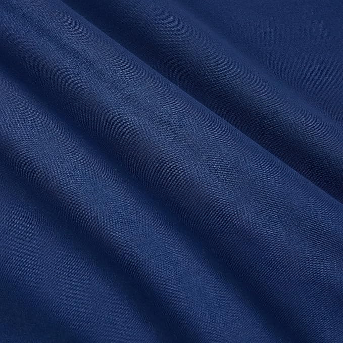 Amazon Basics 2-Piece Soft Microfiber Kid's Comforter and Pillow Sham Set, Twin, Navy, Solid