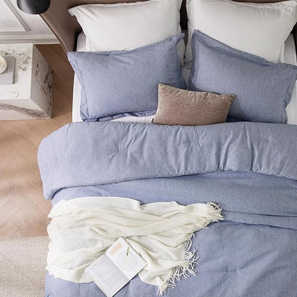 Bedsure Full Comforter Set - Navy Blue Soft Bedding for All Seasons, Cationic Dyed Bed Set, 3 Pieces, 1 Full Size Comforter (82"x86") and 2 Pillow Shams (20"x26"+2")