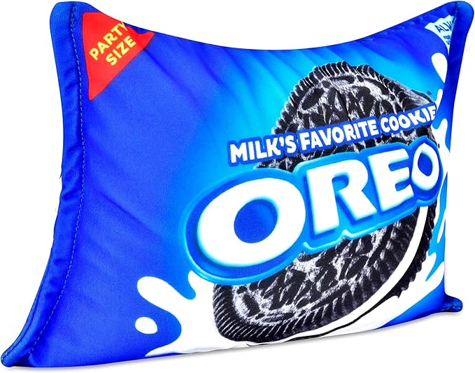 iscream Oreo Package Photoreal Print 12" x 7" Microbead Mini Accent Pillow