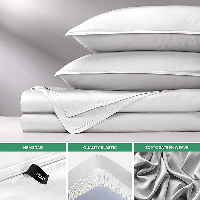Pure Bamboo King Sheets, Genuine 100% Organic Viscose Derived from Bamboo Bed Sheet Set, Soft & Cooling, Double Stitching, 2 Year Quality Promise (King, White) (Pack of 2)