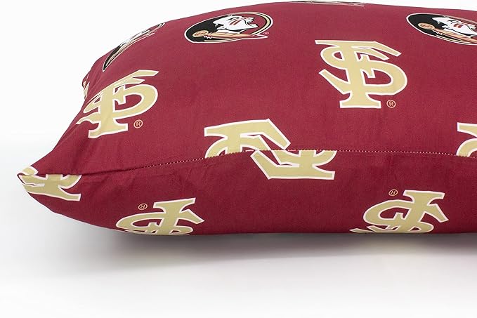 College Covers Everything Comfy Florida State Seminoles Pillowcase Pair, King, 20" x 40", Includes 2 King Pillowcases