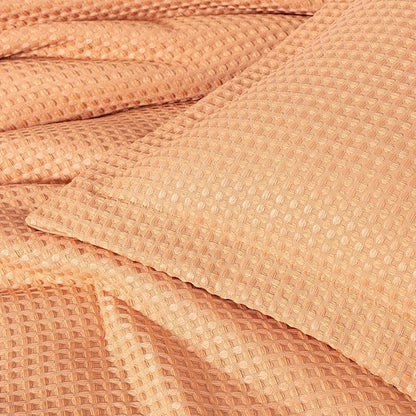 Chezmoi Collection Wilmer 3-Piece Queen Comforter Set, Toffee Brown, Soft and Cozy Lightweight Waffle Weave Comforter Bedding for All Season