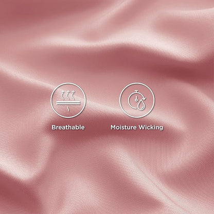 Bedsure King Size Sheets Set, Cooling Sheets for Hot Sleepers, Rayon Derived from Bamboo, Breathable & Soft, Deep Pocket Up to 16 Inches, Hotel Luxury Silky Bedding, Blush Pink