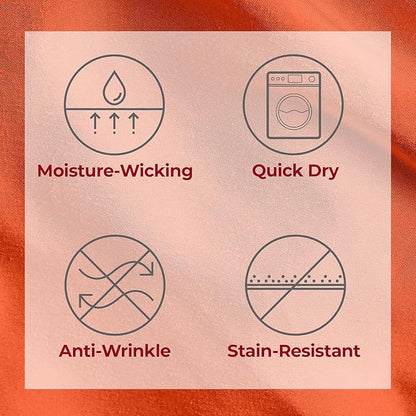 Mellanni Split King Sheets Set - 5 PC Iconic Collection Bedding - Hotel Luxury, Extra Soft, Cooling Bed Sheets - Wrinkle, Fade, Stain Resistant (Split King, Poppy Orange)