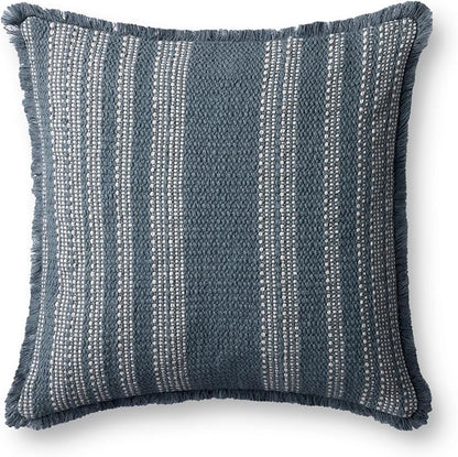Loloi II Collection PLL0131 Blue/Ivory 20'' x 20'' Cover w/Down Pillow