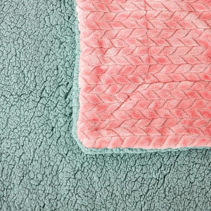 Fuzzy Blanket or Fluffy Blanket for Baby Girl or boy, Soft Warm Cozy Coral Fleece Toddler, Infant or Newborn Receiving Blanket for Crib, Stroller, Travel, Outdoor (40" x 48", MD-Rose Pink)