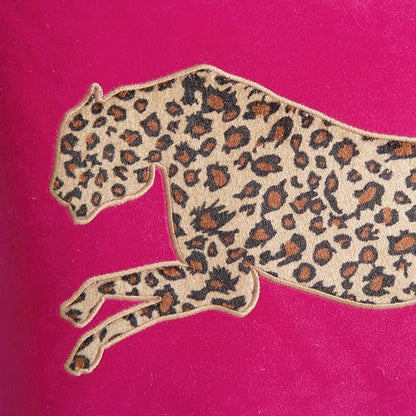 Juicy Couture Reversible Velvet Cheetah Pillow, 14" x 24" Decorative Pillow, Hot Pink