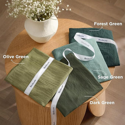 Bedsure Super King Comforter Set, Dark Green Soft Prewashed Bedding for All Seasons, 3 Pieces GentleSoft™ Bed Set, 1 Lightweight Comforter (120"x120") and 2 Pillowcases (20"x36")