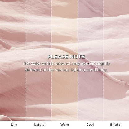 Bedsure Twin Comforter Set - 3 Pieces Pinch Pleat Bed Set, Light Pink Boho Bedding for All Season, 1 Soft Comforter, 1 Pillowcase, 1 Decorative Pillow