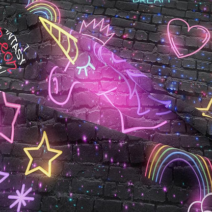 Tailor Shop Unicorn Comforter Sets Twin Size,Black Unicorn Bedding Sets for Girls Kids Teens with 1 Pillowcase…