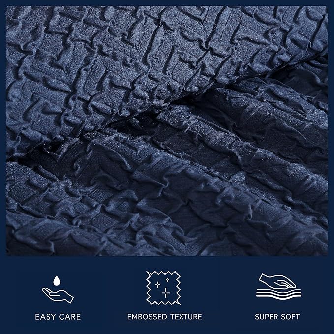 Nautica - King Comforter Set, Soft & Cozy Microfiber Bedding with Matching Shams, All Season Bedding Set, Oeko-Tex Certified (Point Harbor Navy, King)