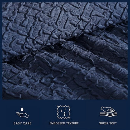 Nautica - King Comforter Set, Soft & Cozy Microfiber Bedding with Matching Shams, All Season Bedding Set, Oeko-Tex Certified (Point Harbor Navy, King)