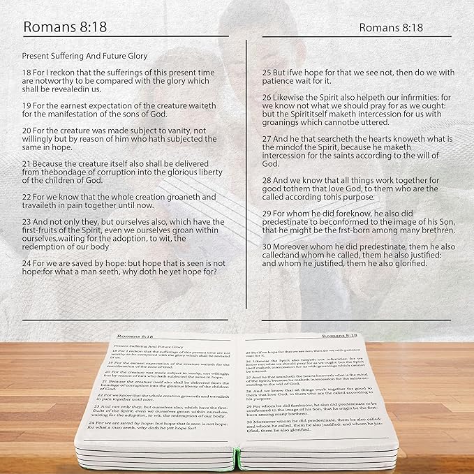 Bible Pillow Book Plush That Opens, for Teens Adults Christian Gifts, Cozy Faith Bible Pillow (Green)