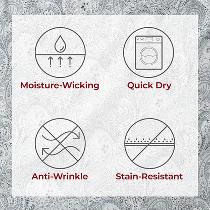Mellanni Twin XL Sheets Set - 3 PC Iconic Collection Bedding - Hotel Luxury, Extra Soft, Cooling Bed Sheets - Wrinkle, Fade, Stain Resistant (Twin Extra Long, Paisley Gray)