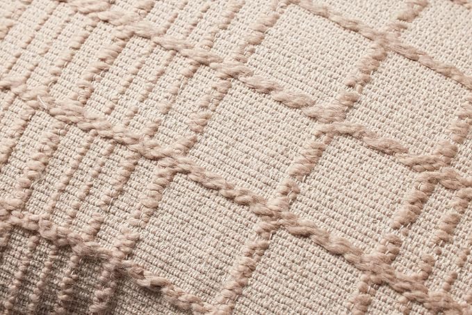 Loloi Magnolia Home by Joanna Gaines Liv Collection PMH0064 Beige 13'' x 21'' Cover Only Pillow