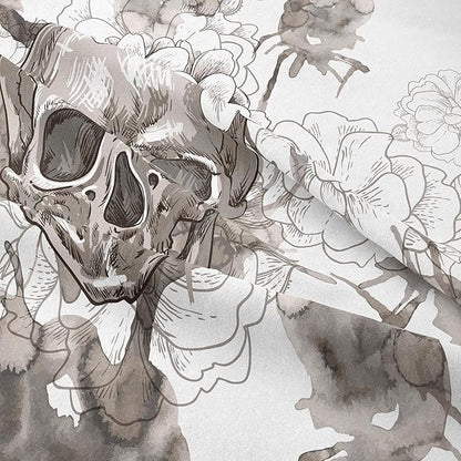 Tailor Shop Skull Comforter Set Full Size, Gothic Fog Smoke Skull Skeleton Comforter Sets,Halloween Bedding Set, Grey Bedding Comforters for Young Man Boy Teens, with 1 Comforter 2 Pillowcases…