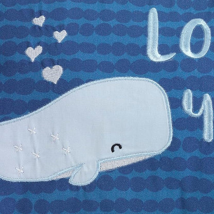 Lambs & Ivy Oceania Decorative Throw Pillow - Blue Ocean Whale