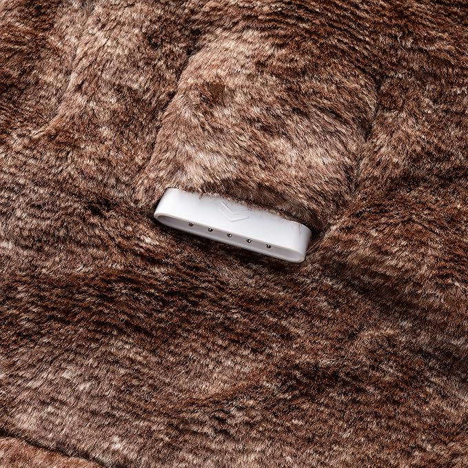 Berkshire Blanket Heated Throw Blanket, Grace Fur to Loftmink Reversible Electric Throw with 4 Heat Levels, Fast Heating Printed Throw for Couch and Bed, Auto Shut-Off Feature (50"x60")