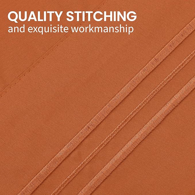Mellanni Pillow Cases - Luxury, Extra Soft, Cooling Pillow Covers - 2 PC Iconic Collection Pillowcases - Envelope Closure (Standard/Queen 20" x 30", Terracotta)
