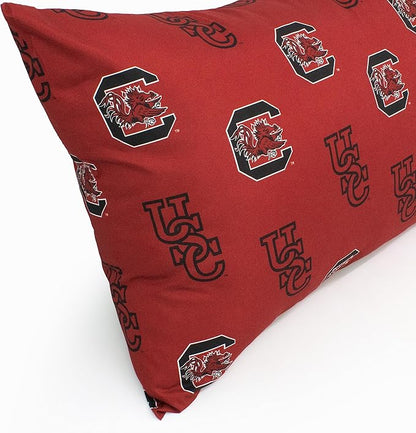 College Covers Everything Comfy South Carolina Gamecocks Pillowcase, Body Pillow, 20" x 60", Includes 1 Pillowcase