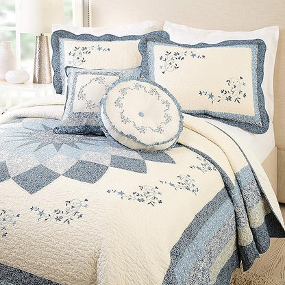 Modern Heirloom Charlotte Standard Sham, Blue, 26" x 20"