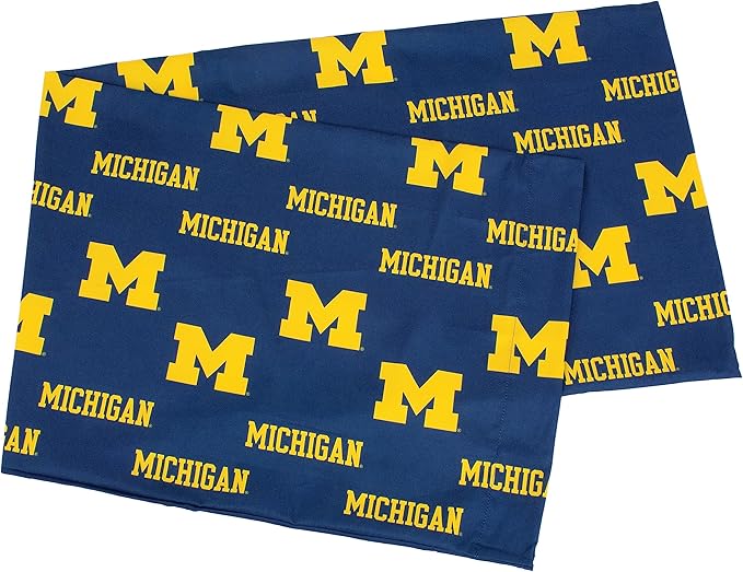 College Covers Everything Comfy Michigan Wolverines Pillowcase, Body Pillow, 20" x 60", Includes 1 Pillowcase