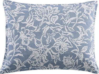 Nautica- Twin Comforter Set, Cotton Reversible Bedding Set, Dorm Room Essentials (Tortola Blue, Twin)