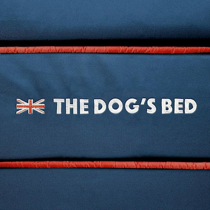 The Dog’s Bed Replacement Outer Cover, Oxford Fabric, Blue with Red Trim & UK Flag, XXL
