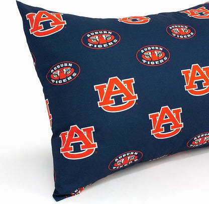 College Covers Everything Comfy Auburn Tigers Pillowcase, Body Pillow, 20" x 60", Includes 1 Pillowcase