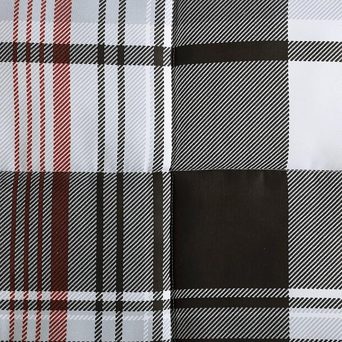 Eddie Bauer- King Comforter Set, Reversible Microsuede Bedding with Matching Sham(s), Casual Home Decor (Normandy Plaid Black, King)