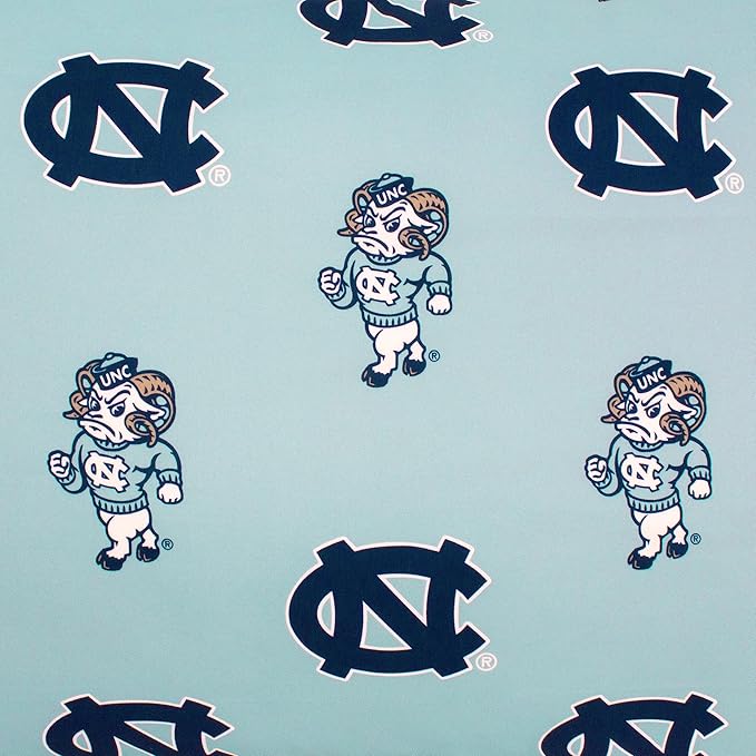 College Covers Everything Comfy North Carolina Tar Heels - Pillowcase, Body Pillow, 20" x 60", Includes 1 Pillowcase