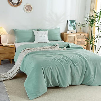 COTTEBED Slik Soft Sage Green Comforter Sets for Twin Size Bed, All Season Lightweight Fluffy Cozy,1 Bedding Down Comforter &1 Pillowsham Kids Boys Girl College Dorm, Forest Green Twin/Twin XL