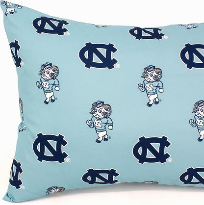 College Covers Everything Comfy North Carolina Tar Heels - Pillowcase, Body Pillow, 20" x 60", Includes 1 Pillowcase