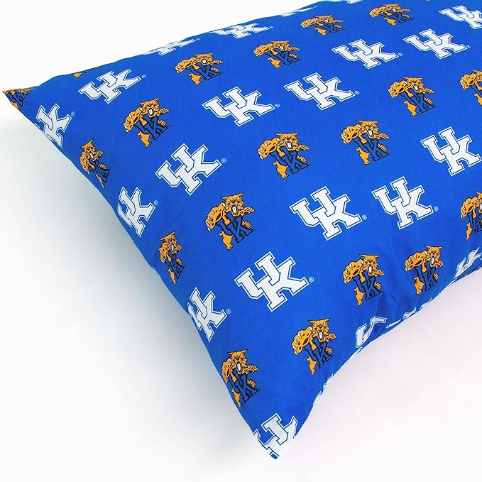 College Covers Everything Comfy Kentucky Wildcats Pillowcase, Body Pillow, 20" x 60", Includes 1 Pillowcase
