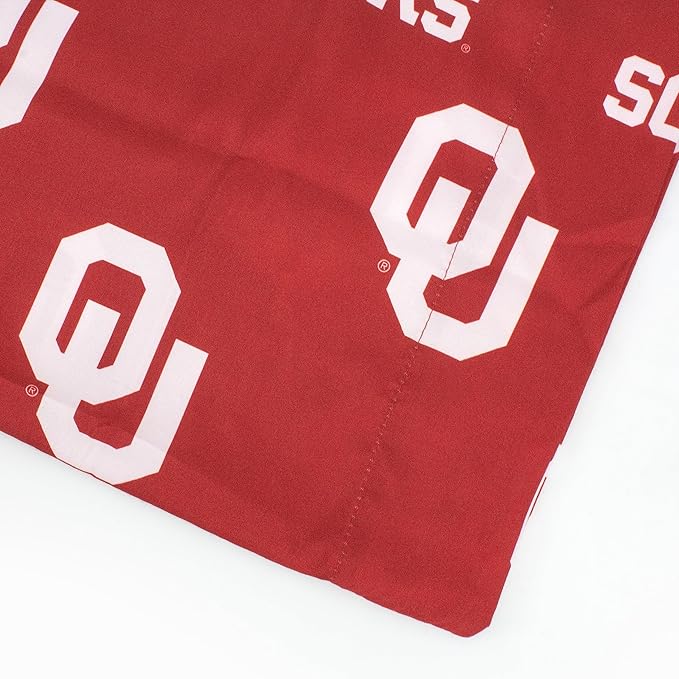 College Covers Everything Comfy Oklahoma Sooners Pillowcase Pair, Standard, 20" x 30", Includes 2 Pillowcases