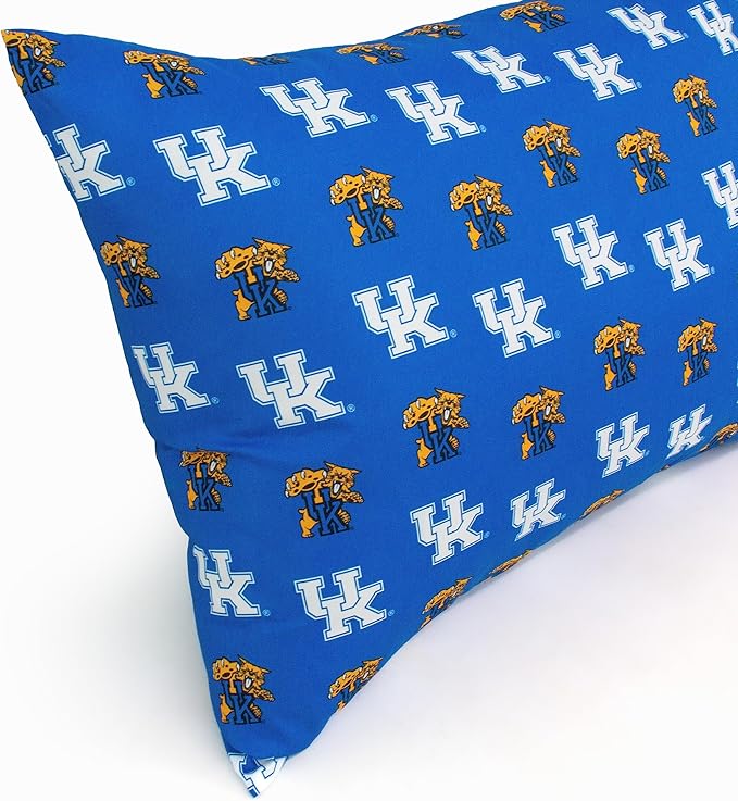 College Covers Everything Comfy Kentucky Wildcats Pillowcase, Body Pillow, 20" x 60", Includes 1 Pillowcase