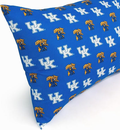 College Covers Everything Comfy Kentucky Wildcats Pillowcase, Body Pillow, 20" x 60", Includes 1 Pillowcase