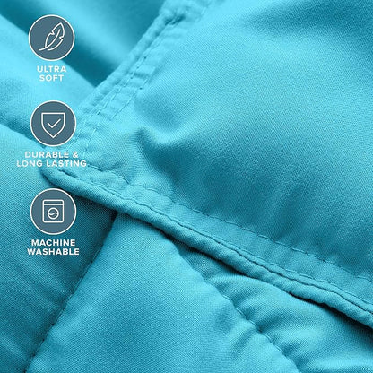 Bare Home Comforter Set - Twin/Twin Extra Long Size - Ultra-Soft - Goose Down Alternative - Premium 1800 Series - All Season Warmth (Twin/Twin XL, Aqua)
