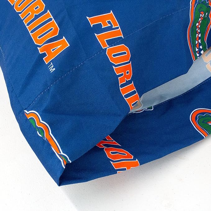 College Covers Everything Comfy Florida Gators Pillowcase Pair, King, 20" x 40", Includes 2 King Pillowcases