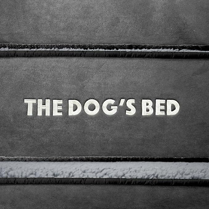 The Dog’s Bed Orthopedic Memory Foam Dog Bed Mattress, Plush Fabric, Grey Plush, XXXL, 6-Inch