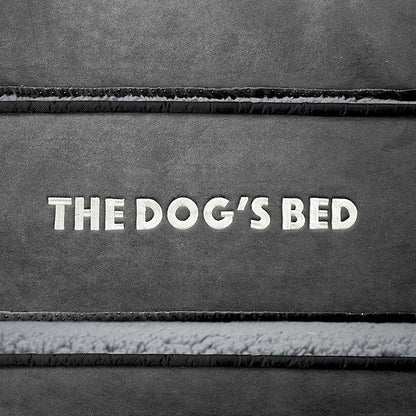 The Dog’s Bed Orthopedic Memory Foam Dog Bed with Bolsters, Plush Fabric, Grey Plush, S