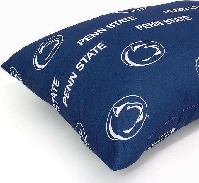 College Covers Everything Comfy Penn State Nittany Lions Pillowcase Pair, Standard, 20" x 30", Includes 2 Pillowcases