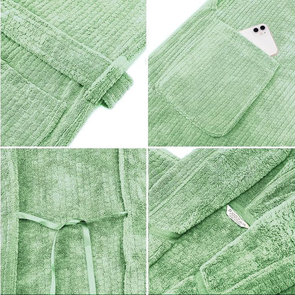 Hooded Bathrobes for Women, Soft Long Towel Robes for Women - Quick Dry yet Warm