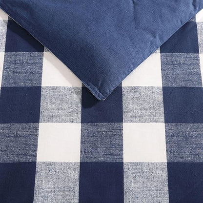 Eddie Bauer - Twin Comforter Set, Reversible Bedding with Matching Sham, Medium-Weight for Year Round Use, Dorm Essentials (Lakehouse Blue)