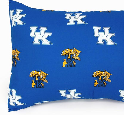 College Covers Everything Comfy Kentucky Wildcats Pillowcase Pair, Standard, 20" x 30", Includes 2 Pillowcases