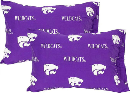College Covers Everything Comfy Kansas State Wildcats Pillowcase Pair, King, 20" x 40", Includes 2 King Pillowcases