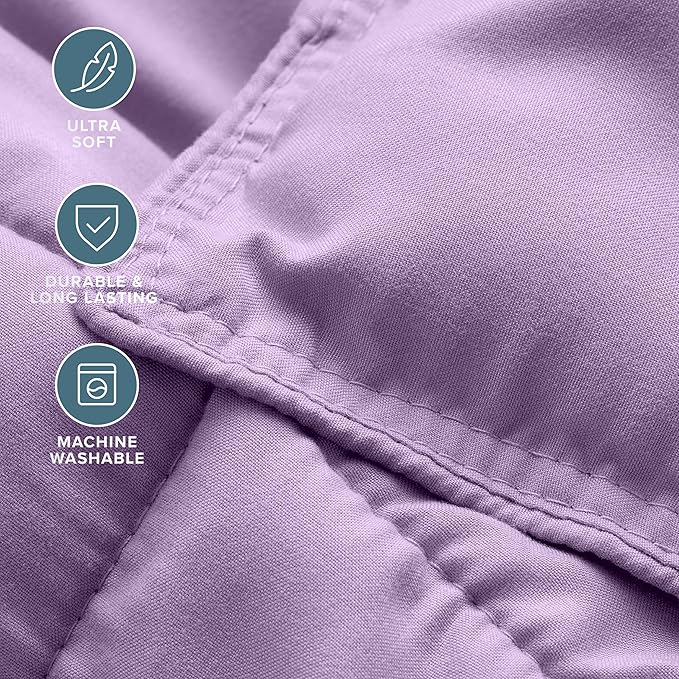 Bare Home Comforter Set - King/California King Size - Ultra-Soft - Goose Down Alternative - Premium 1800 Series - All Season Warmth (King/Cal King, Lavender)