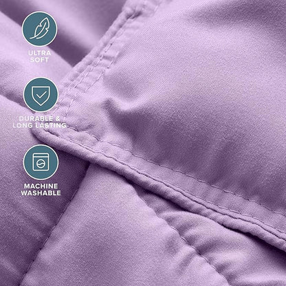 Bare Home Comforter Set - Extra Long Size - Ultra-Soft - Goose Down Alternative - Premium 1800 Series - All Season Warmth (Twin/Twin XL, Lavender)